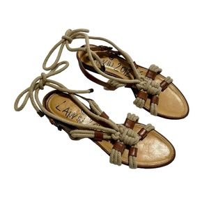 Lanvin H&M Leather Rope Gladiator Sandals